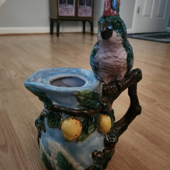 Whimsical Pacific Rum tropical parrot pitcher, 12 inches - Picture 4 of 6